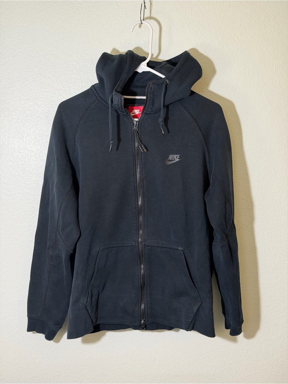 Nike Tech Fleece Hoodie Men’s Sz Medium Black Full Zip Jacket Pockets 559592-012